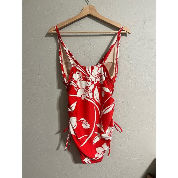 KONA Soul One Piece Ruched Swimsuit Large NWOT - Picture 2 of 4